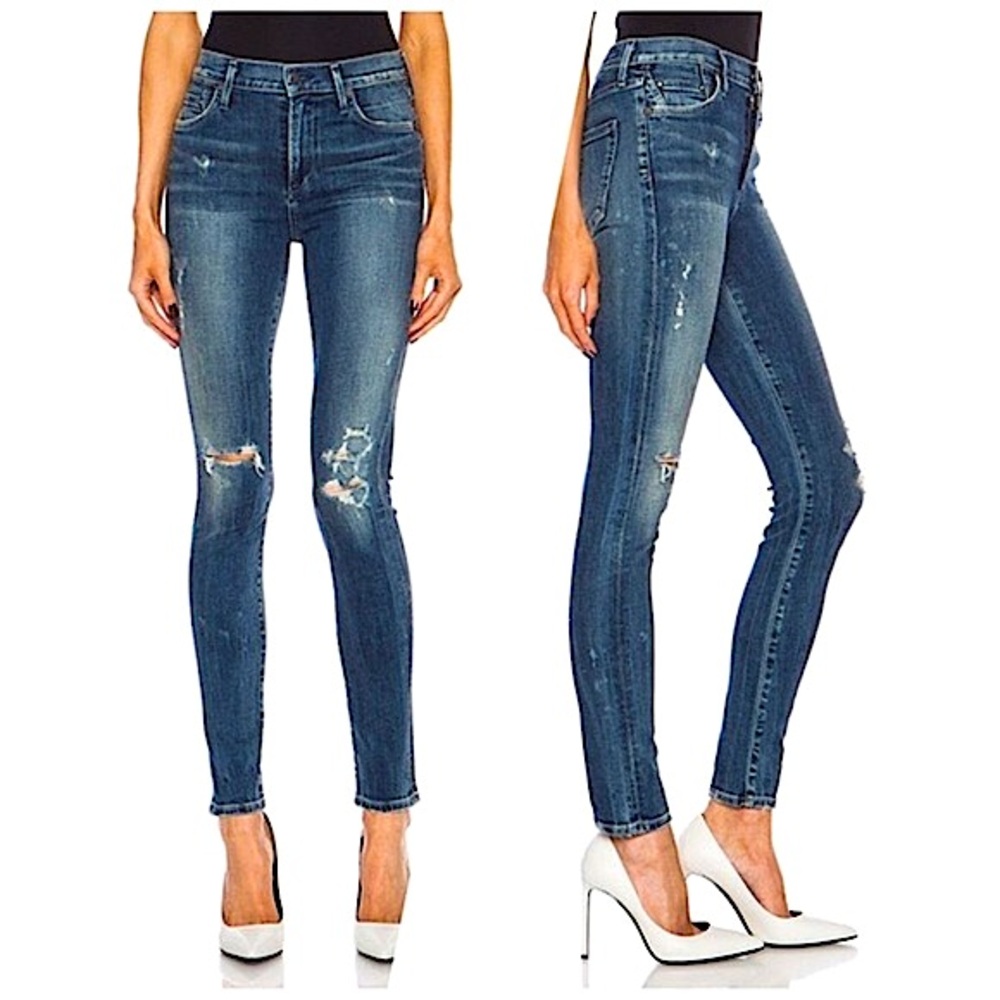 Citizens Of Humanity Distressed Skinny Jeans Size 27 Stretch Fit - Picture 1 of 10